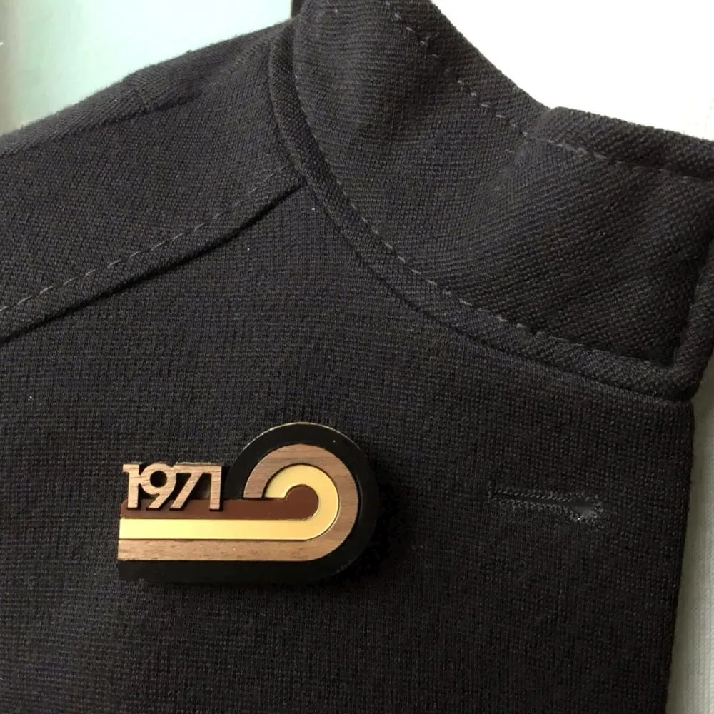 LOOP Acrylic & Ebony Brooch - Limited edition