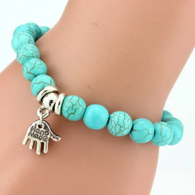 Love Vintage Bohemian turquoise pendants bracelets for women