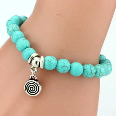 Love Vintage Bohemian turquoise pendants bracelets for women