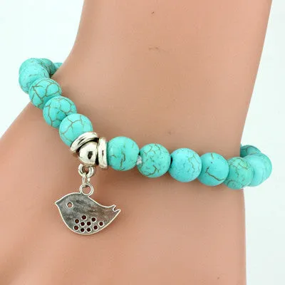 Love Vintage Bohemian turquoise pendants bracelets for women