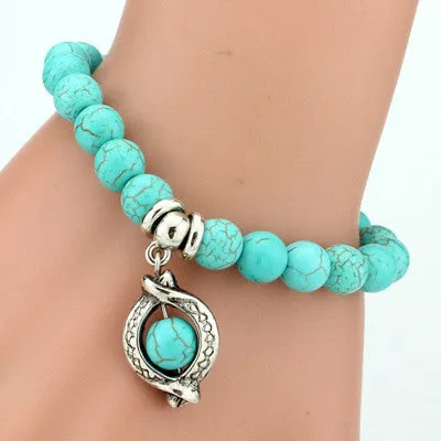 Love Vintage Bohemian turquoise pendants bracelets for women