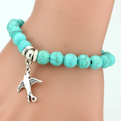 Love Vintage Bohemian turquoise pendants bracelets for women