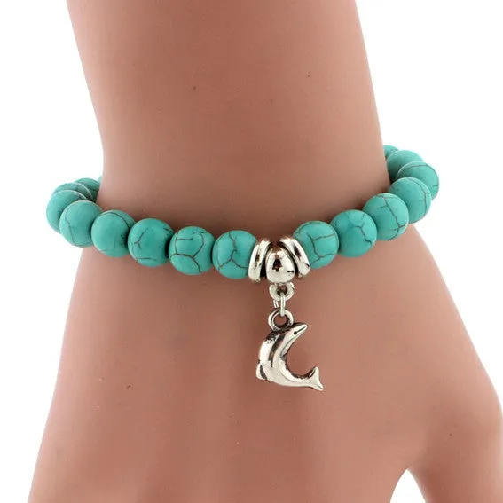 Love Vintage Bohemian turquoise pendants bracelets for women