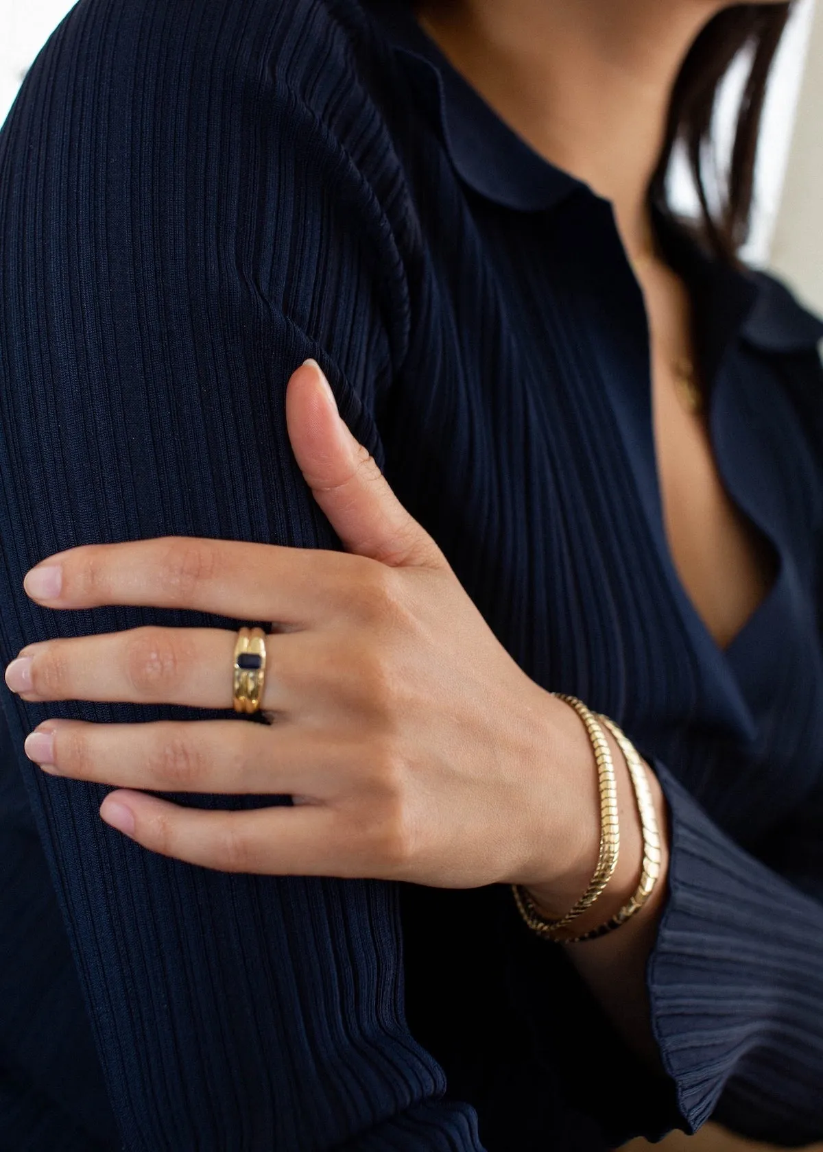 Luna Layered Ring Blue Sapphire