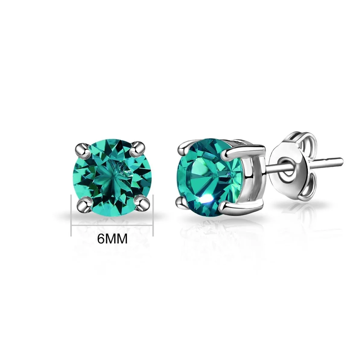 May (Emerald) Birthstone Earrings Created with Zircondia® Crystals