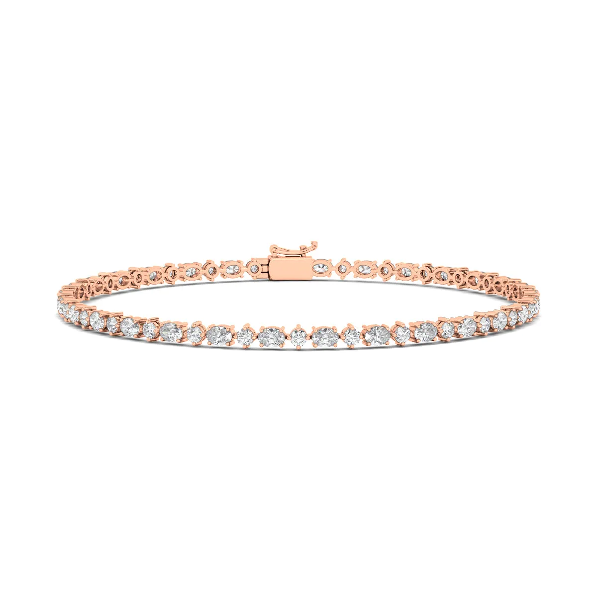 Men's Oval/Emerald/Round Tennis Bracelet