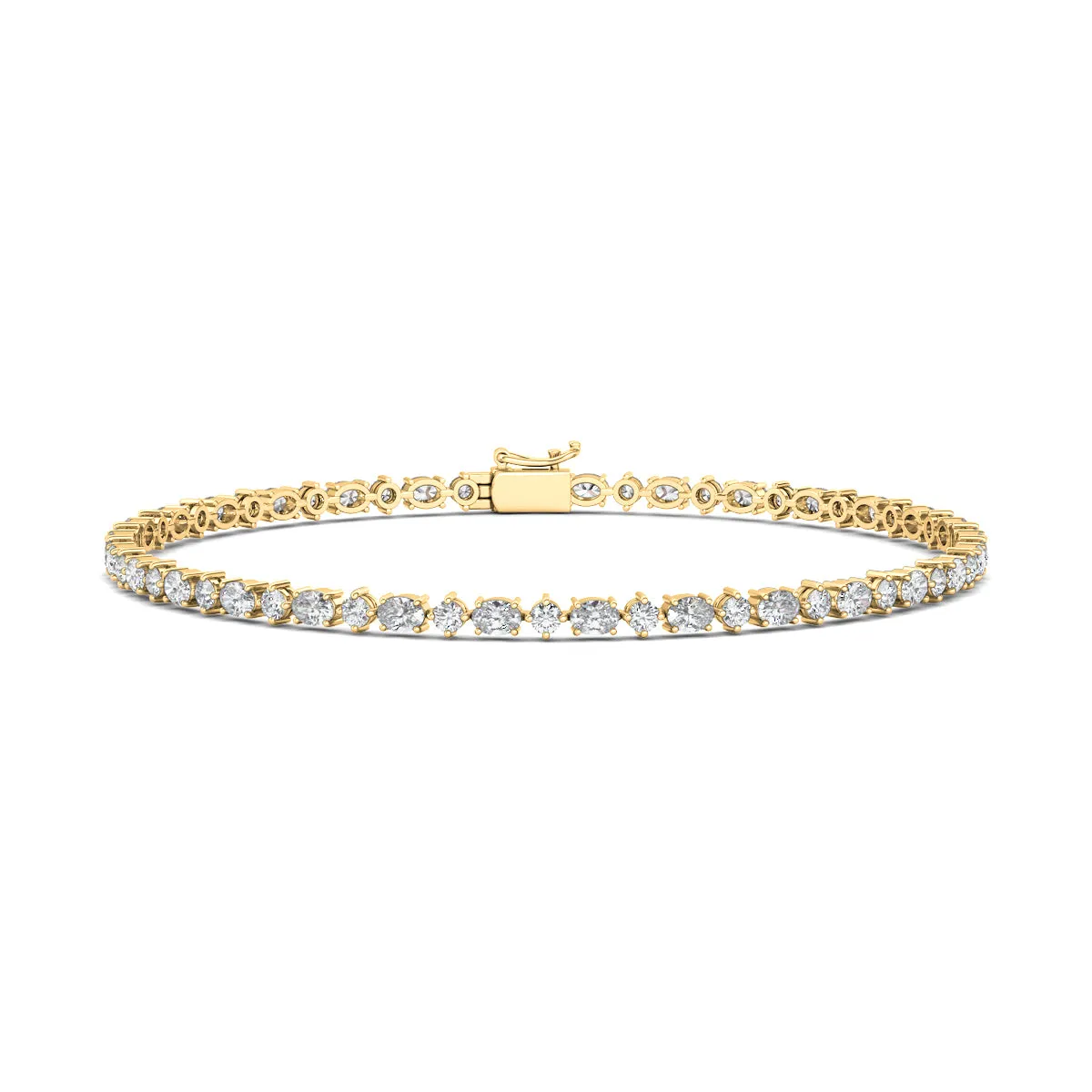 Men's Oval/Emerald/Round Tennis Bracelet
