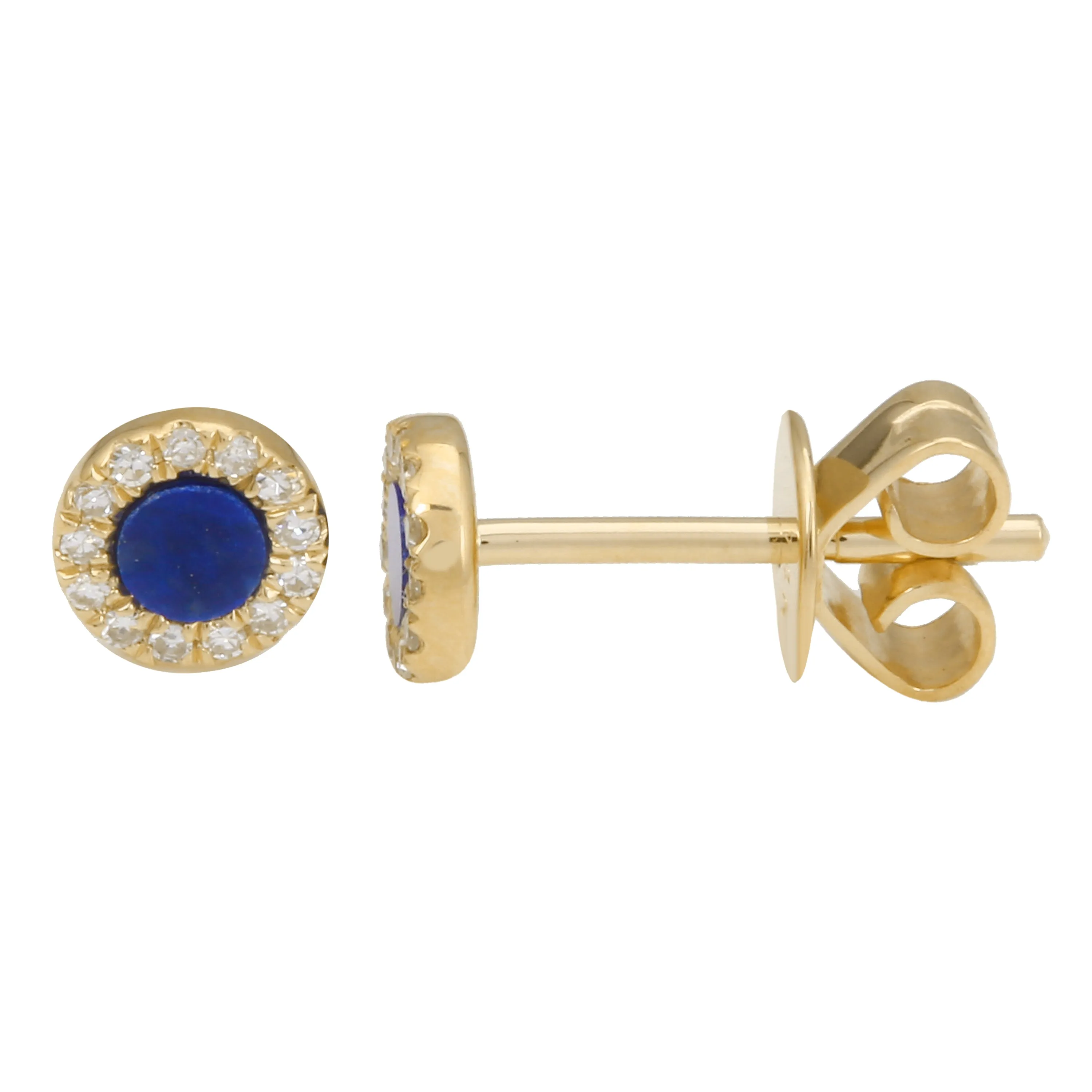 Mini Lapis Halo Earrings