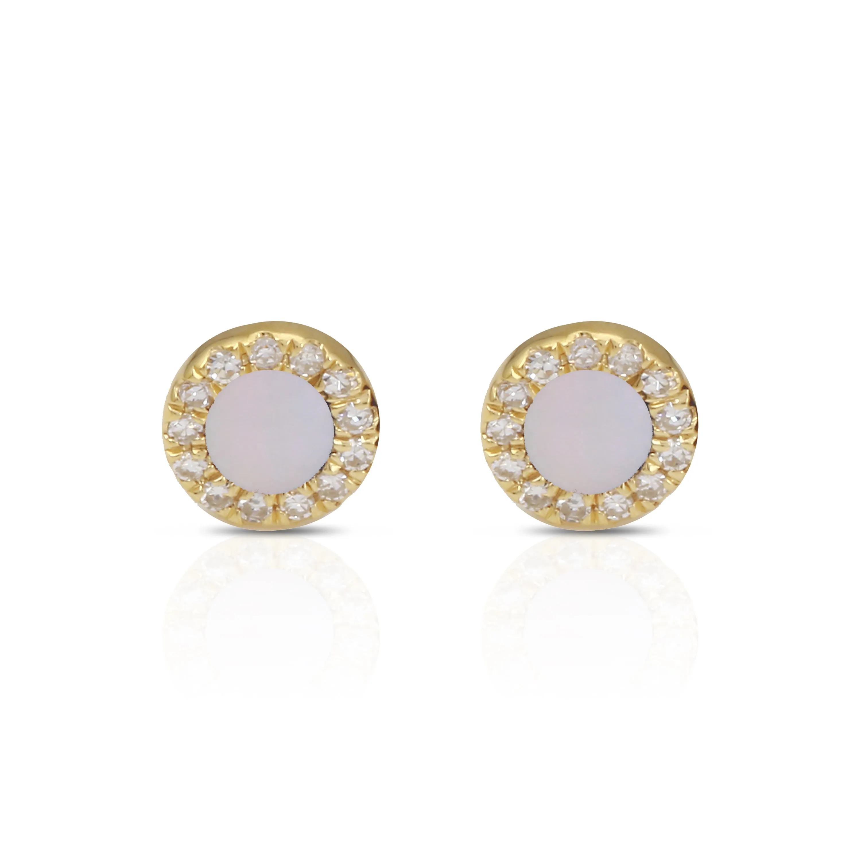 Mini Lapis Halo Earrings
