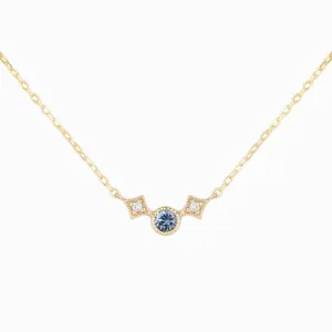Moon & Star Necklace Setting (Round 3mm)