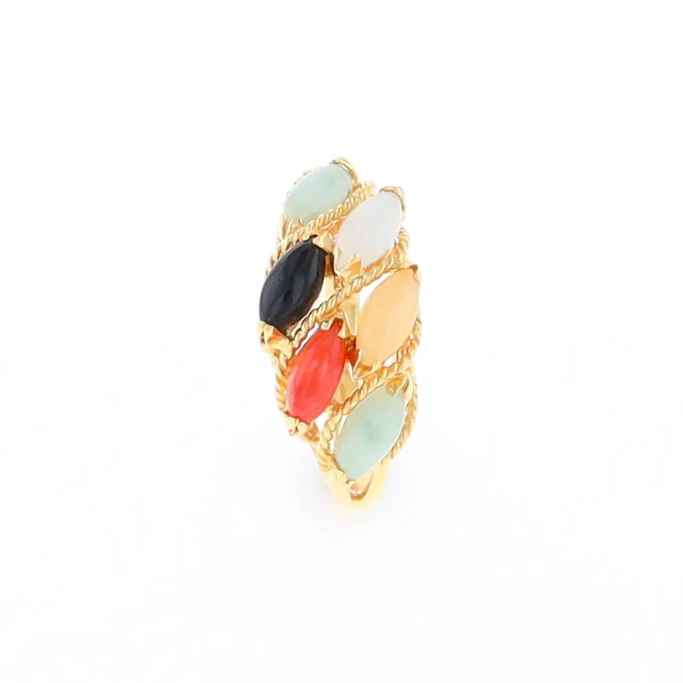 Multi-Color Jadeite Ring