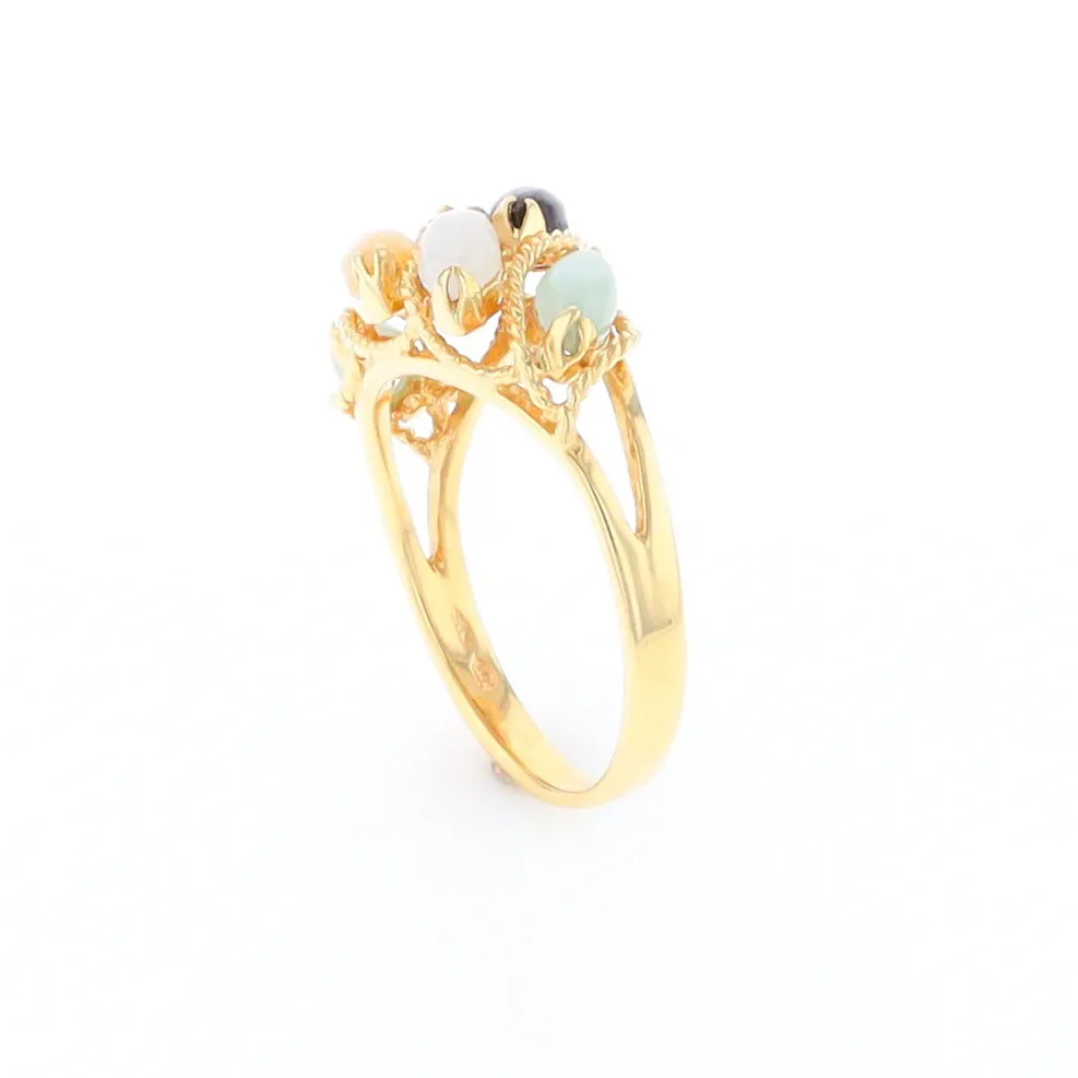 Multi-Color Jadeite Ring
