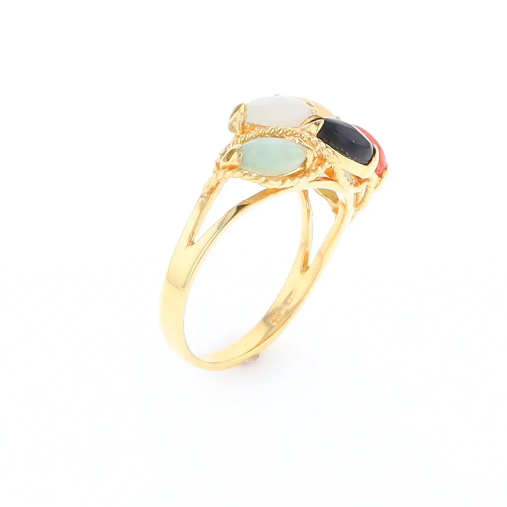 Multi-Color Jadeite Ring