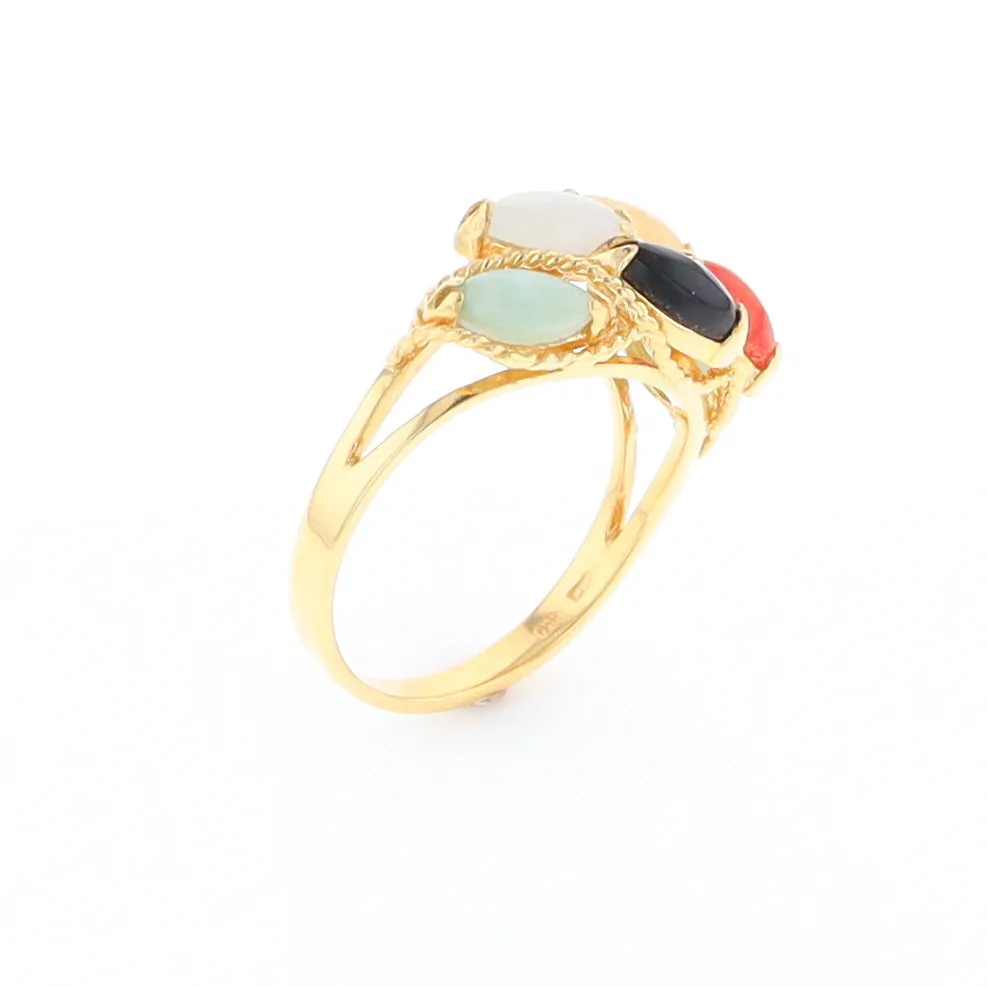 Multi-Color Jadeite Ring