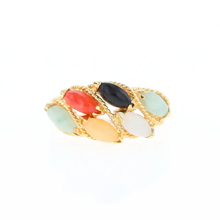 Multi-Color Jadeite Ring