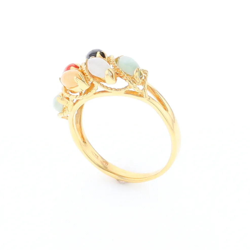 Multi-Color Jadeite Ring