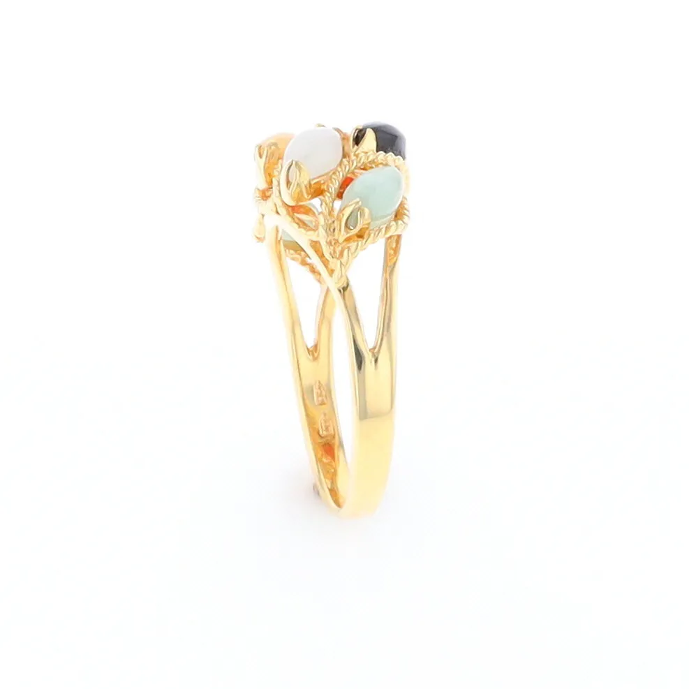 Multi-Color Jadeite Ring