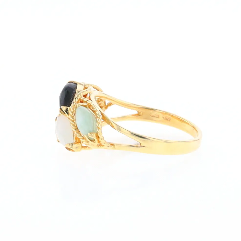 Multi-Color Jadeite Ring