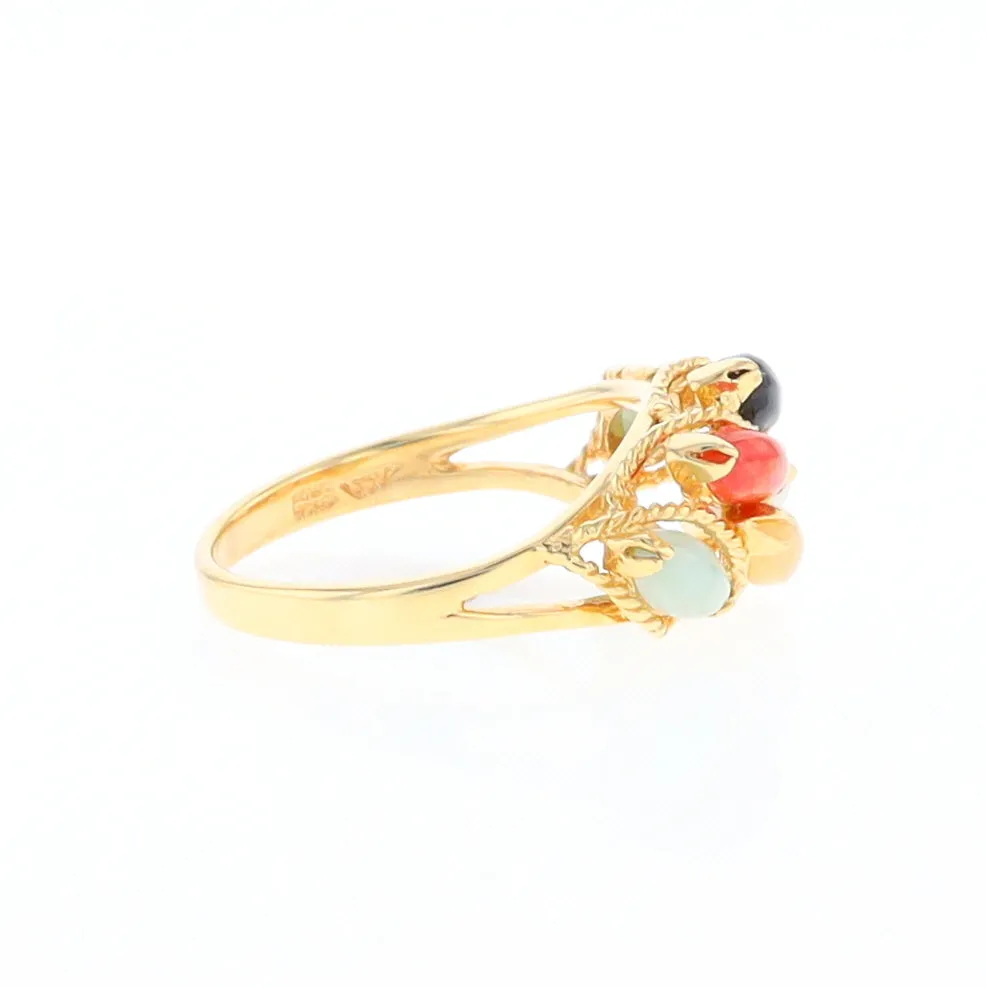 Multi-Color Jadeite Ring