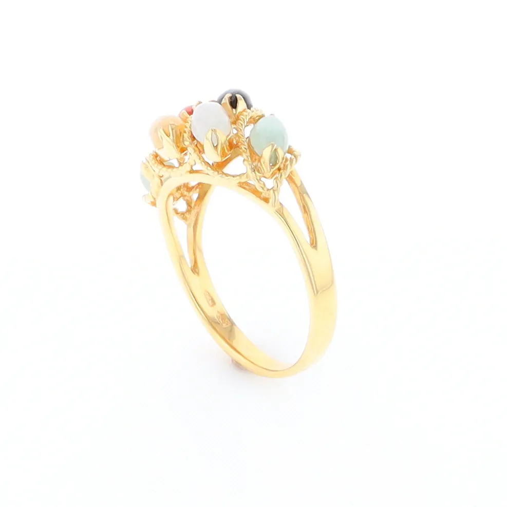 Multi-Color Jadeite Ring