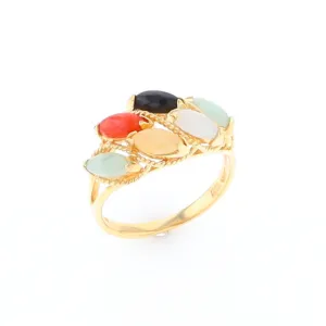 Multi-Color Jadeite Ring