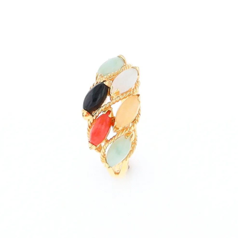 Multi-Color Jadeite Ring