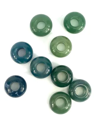 Natural Donut Jade Beads, Sku#BG71