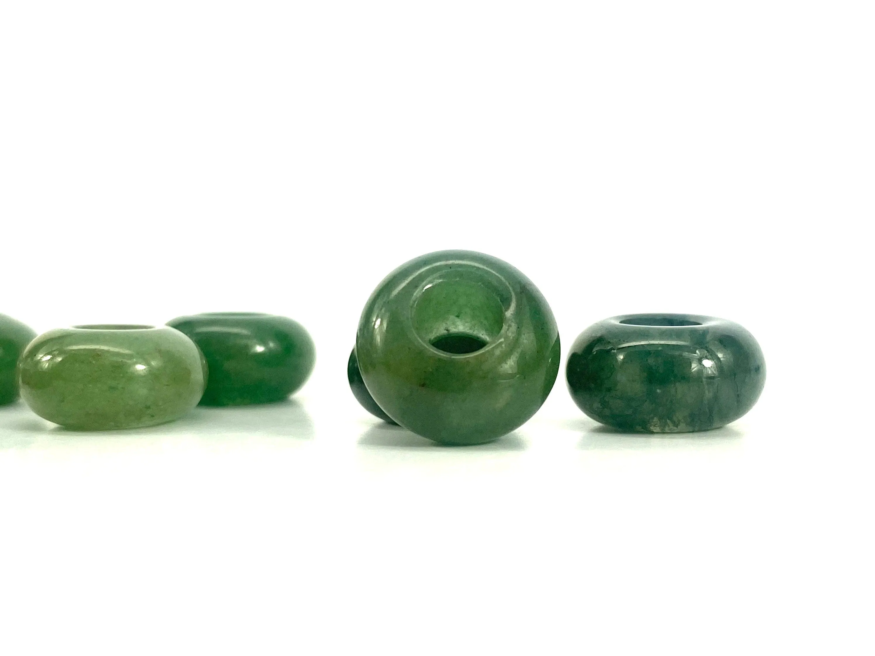 Natural Donut Jade Beads, Sku#BG71