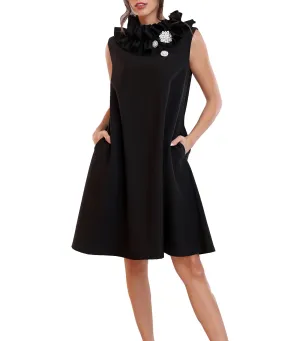Noara Dress with Brooch