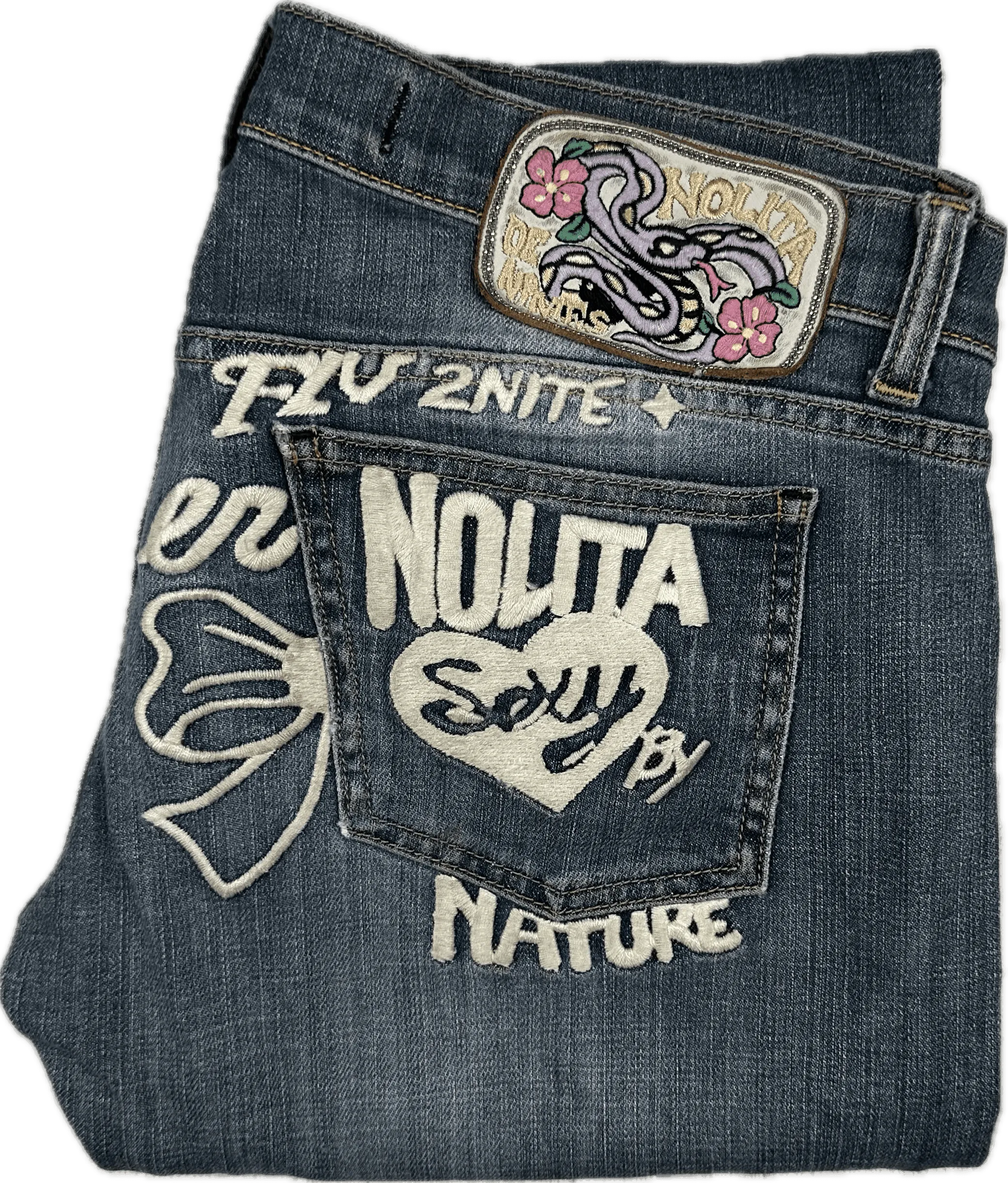 Nolita - Stunning Logo Seat Low Rise Jeans  -Size 30