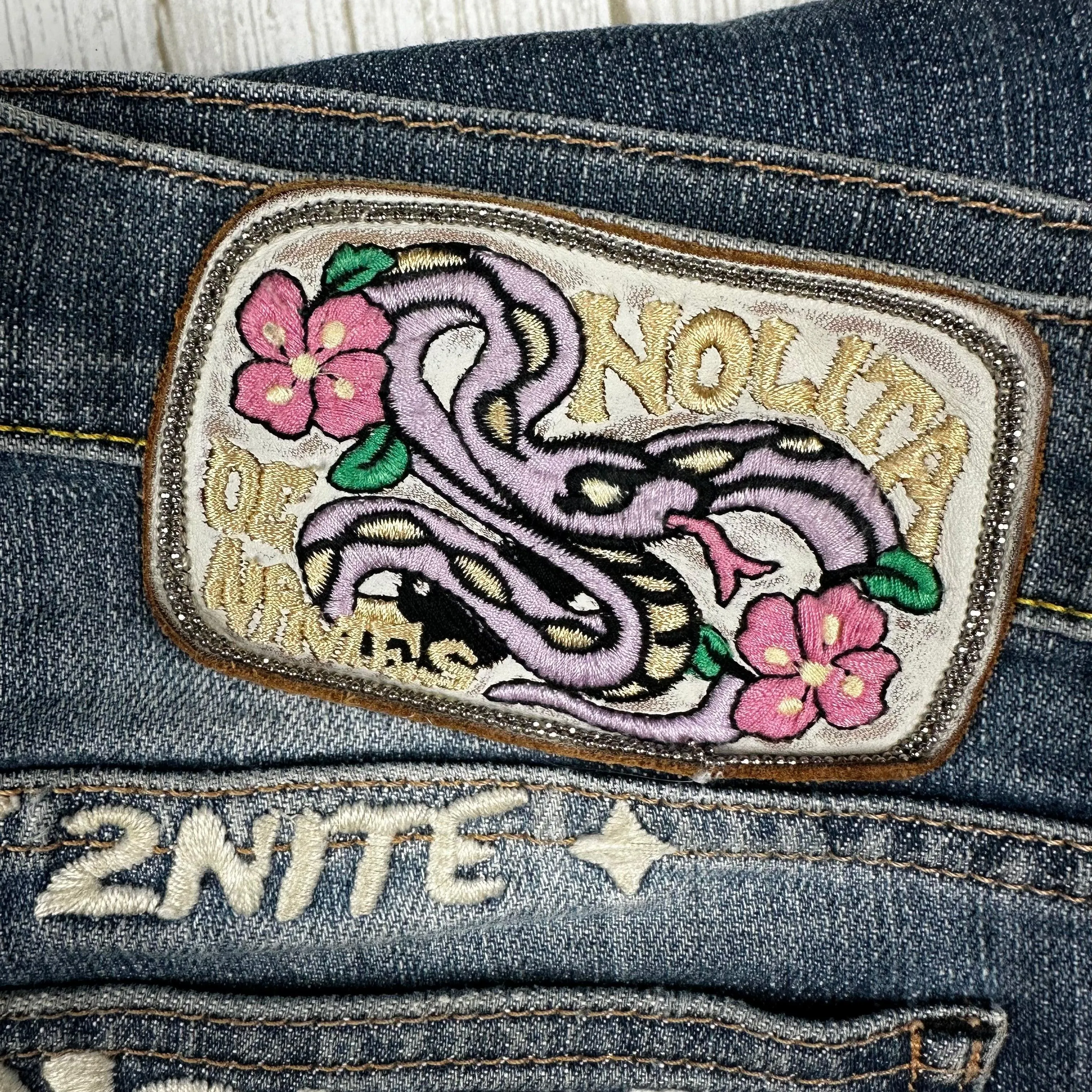 Nolita - Stunning Logo Seat Low Rise Jeans  -Size 30