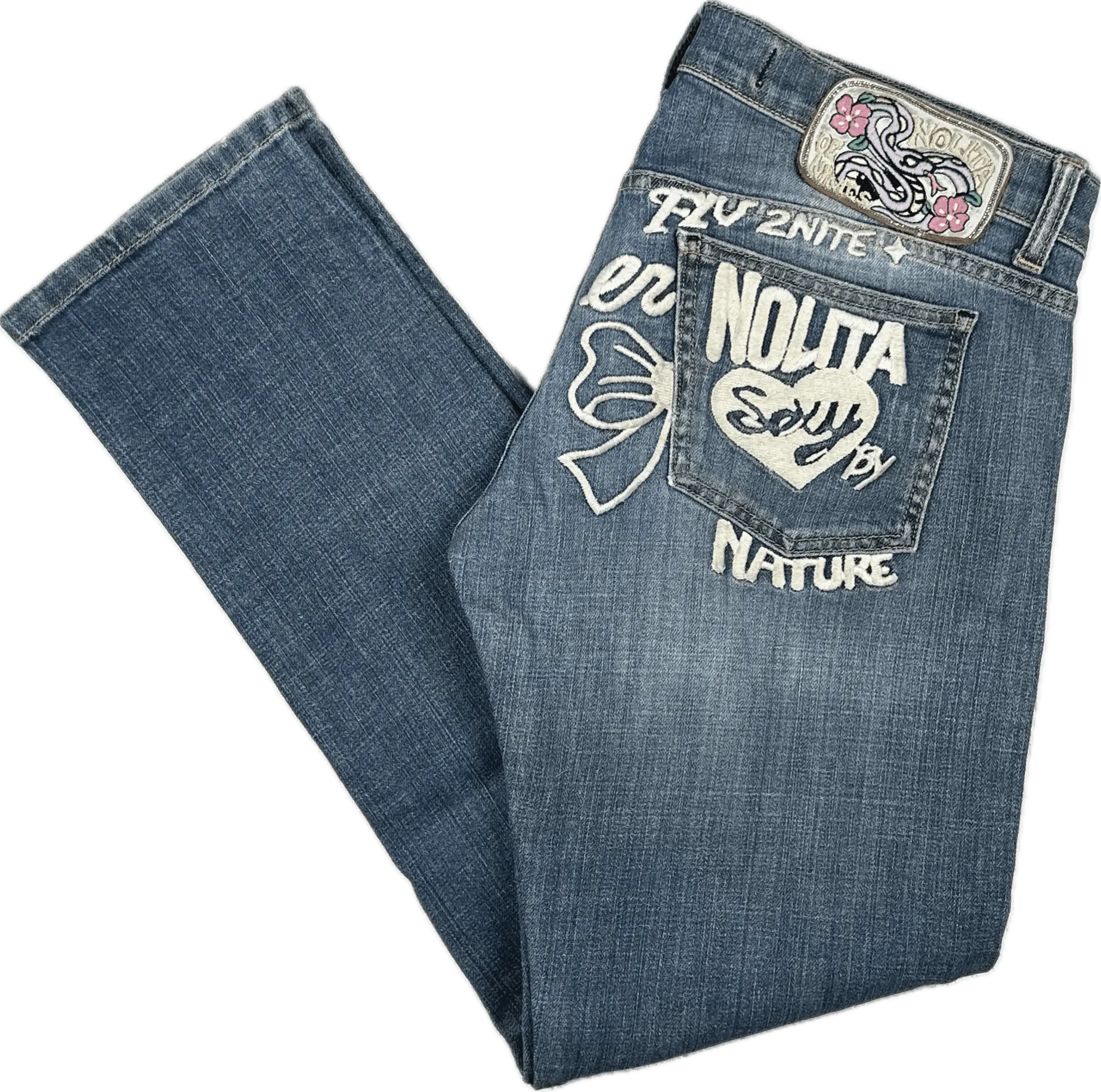 Nolita - Stunning Logo Seat Low Rise Jeans  -Size 30