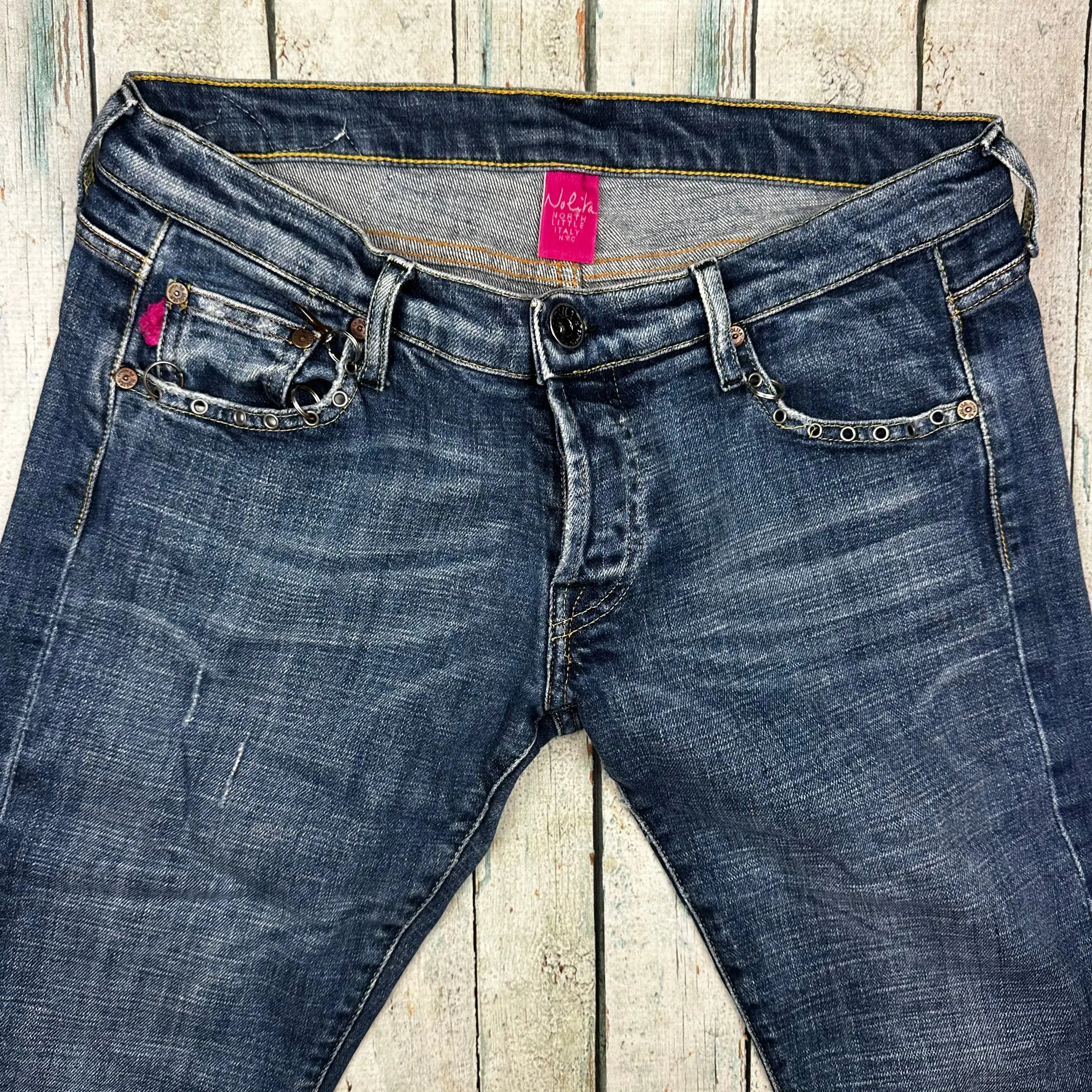 Nolita - Stunning Y2K Embroidered Patch Slim Fit Jeans  -Size 31
