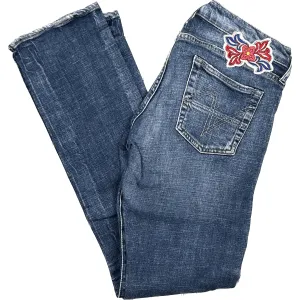 Nolita - Stunning Y2K Embroidered Patch Slim Fit Jeans  -Size 31