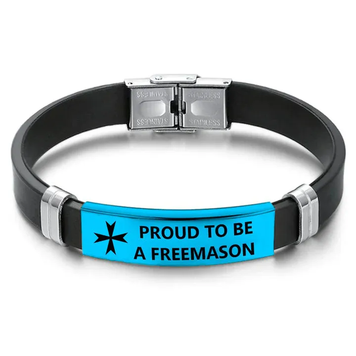 Order Of Malta Commandery Bracelet - Steel & Leather