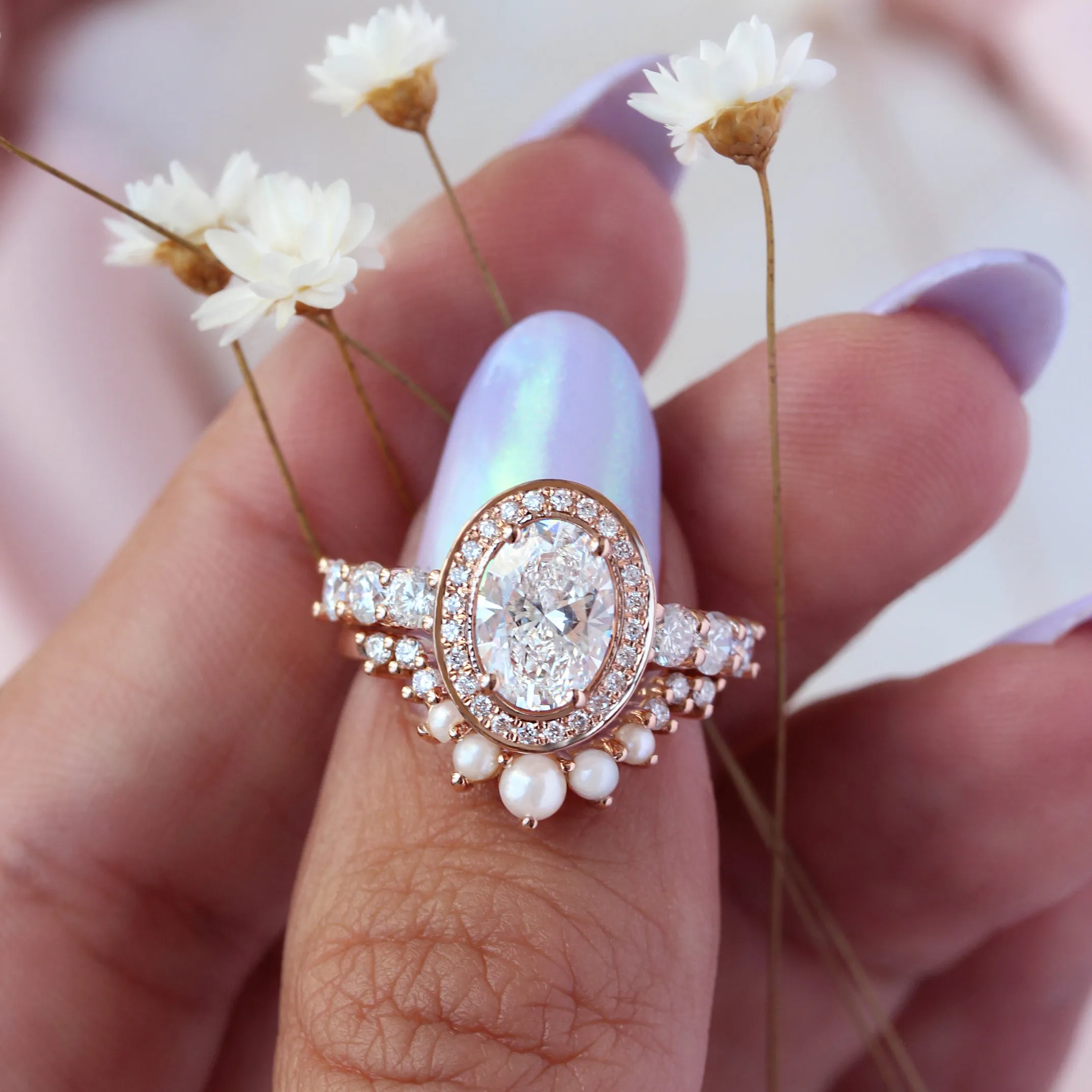 Oval Diamond Halo 1.5ct Engagement Ring Scarlett