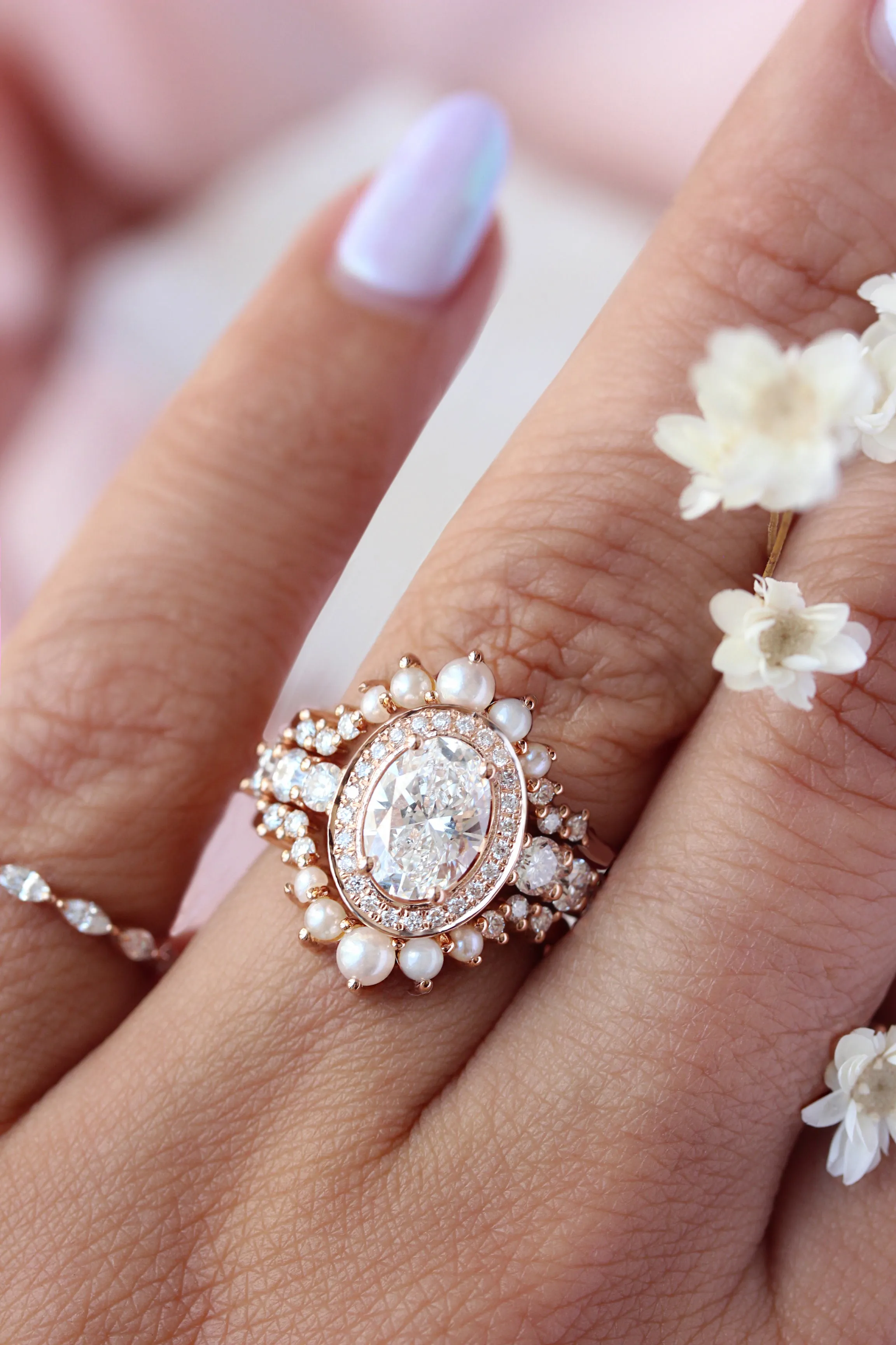 Oval Diamond Halo 1.5ct Engagement Ring Scarlett