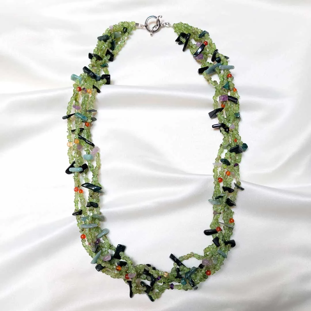 Peridot and Jade Necklace