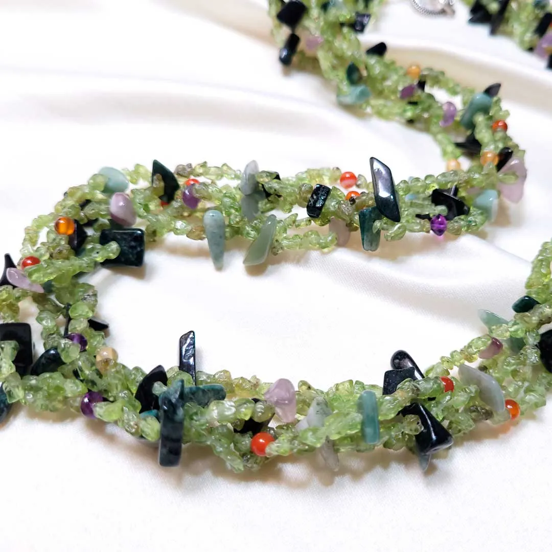 Peridot and Jade Necklace