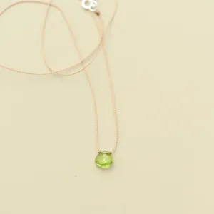 Peridot Teardrop Necklace: prosperity