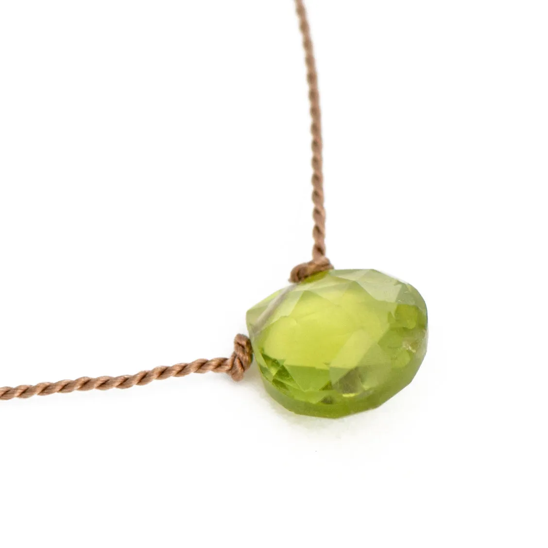 Peridot Teardrop Necklace: prosperity