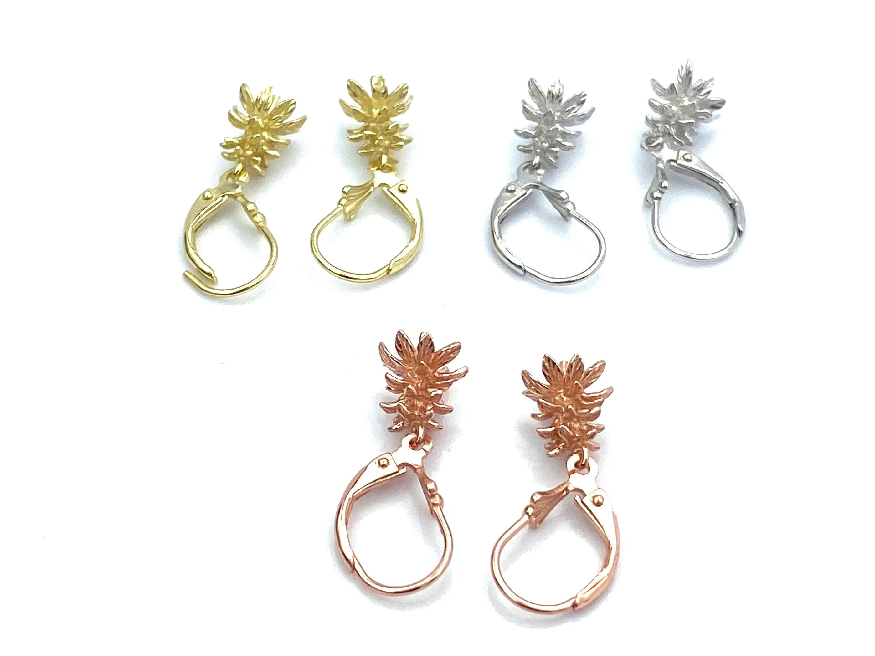 Pineapple Vermeil Lever Backing