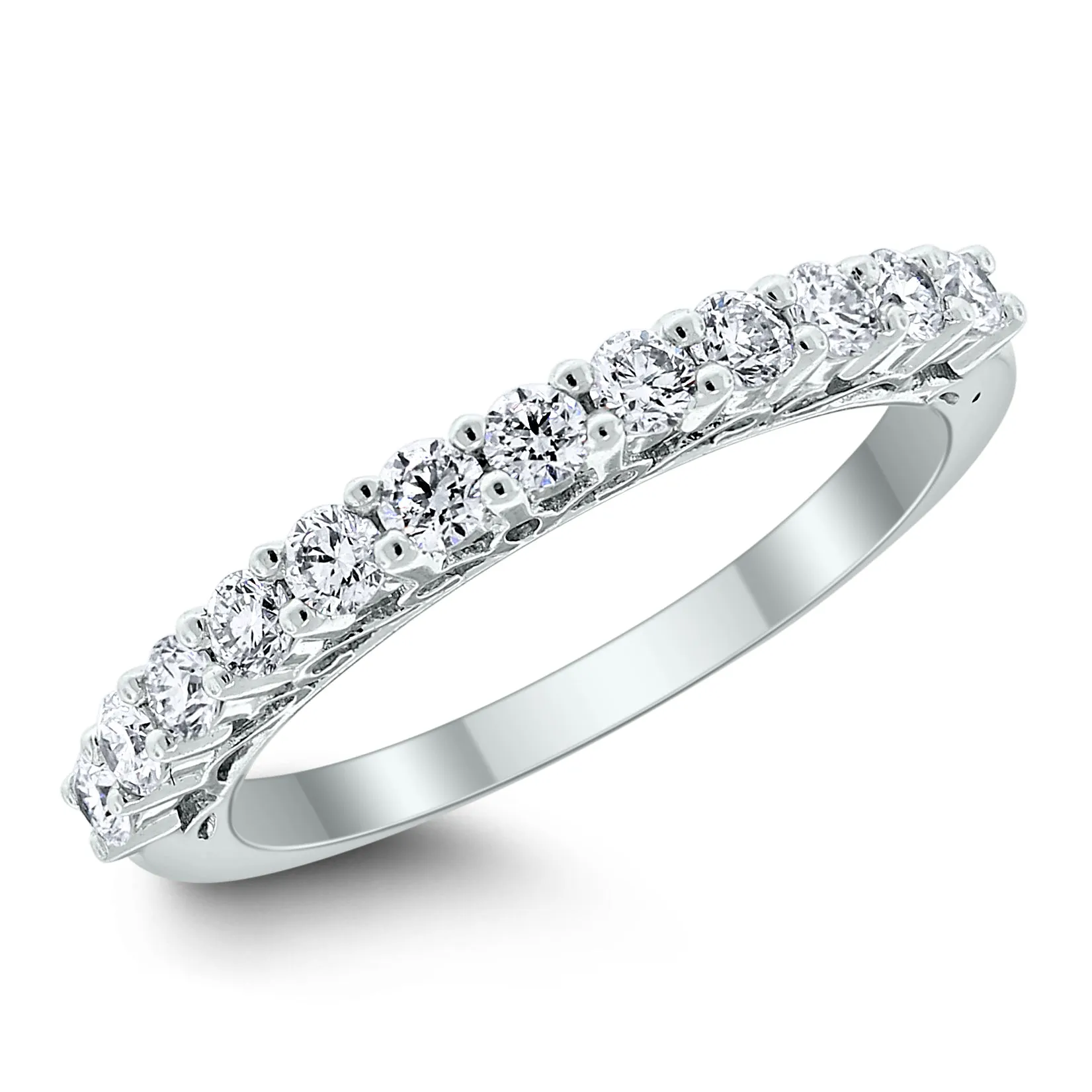 Princess Engagement Setting Bridal Set for a 1 ct Princess Cut (1.00 ct Diamonds) in White Gold