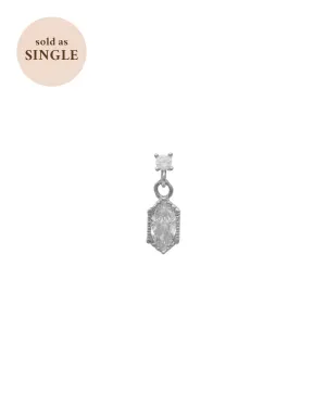 Rei Marquise Dangle Single Stud - Sterling Silver