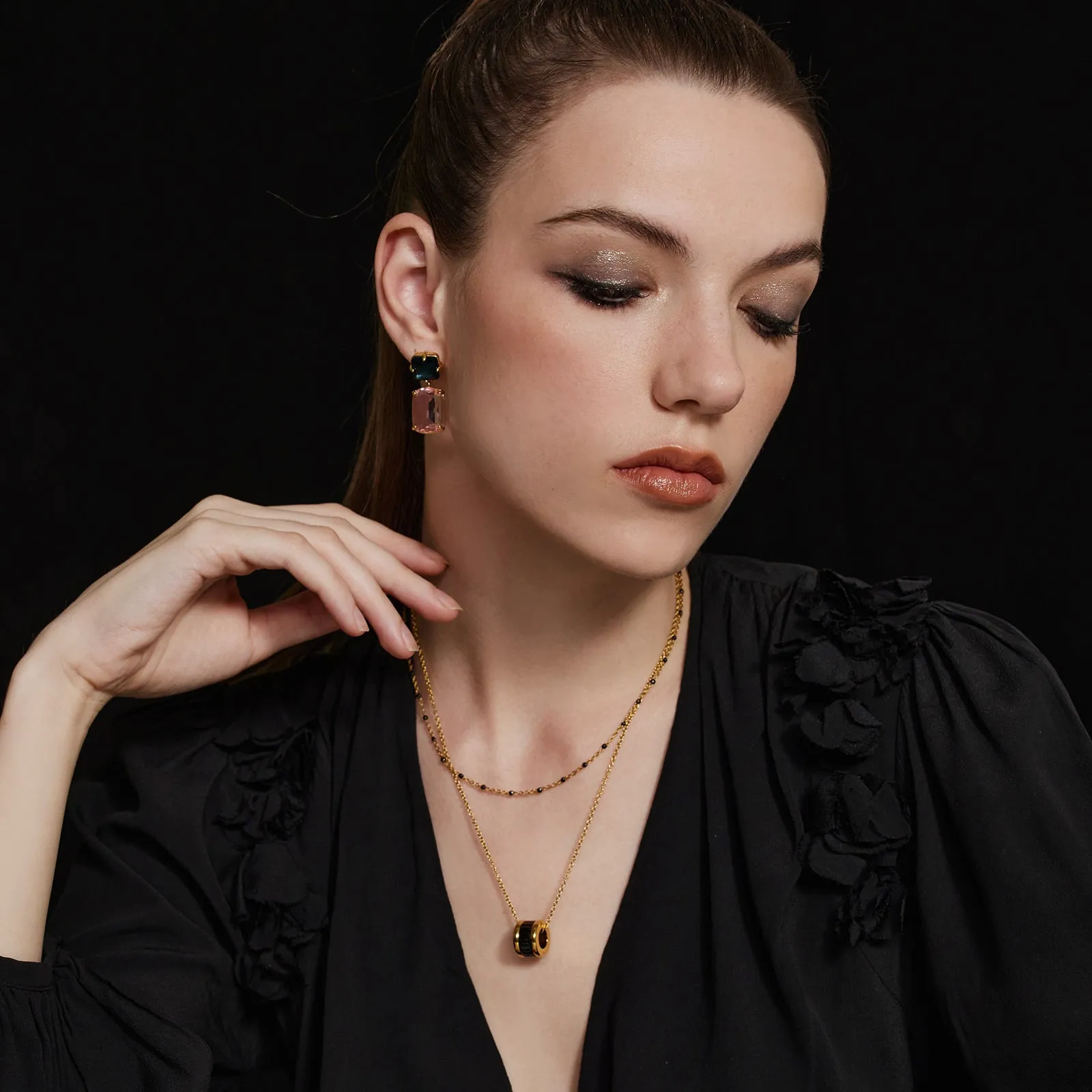 Ring Pendant Chain Necklace