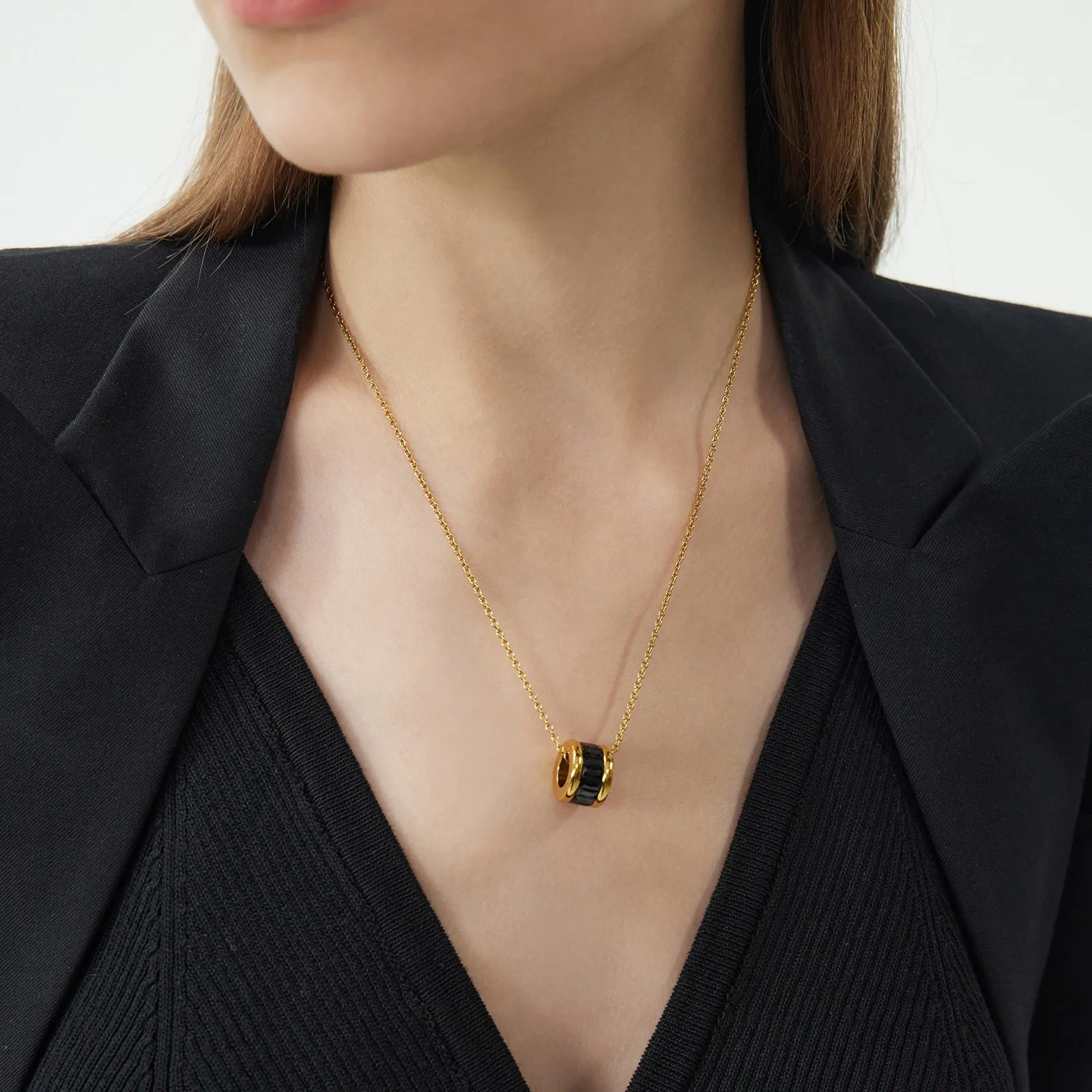 Ring Pendant Chain Necklace