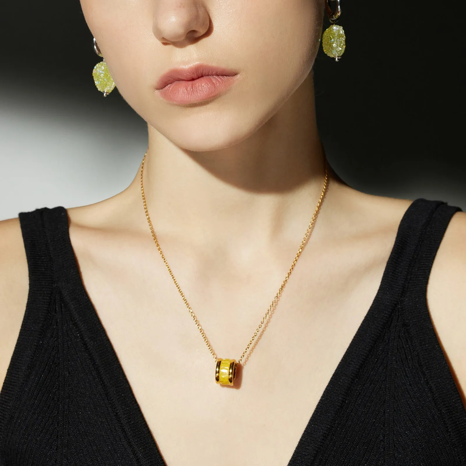 Ring Pendant Chain Necklace
