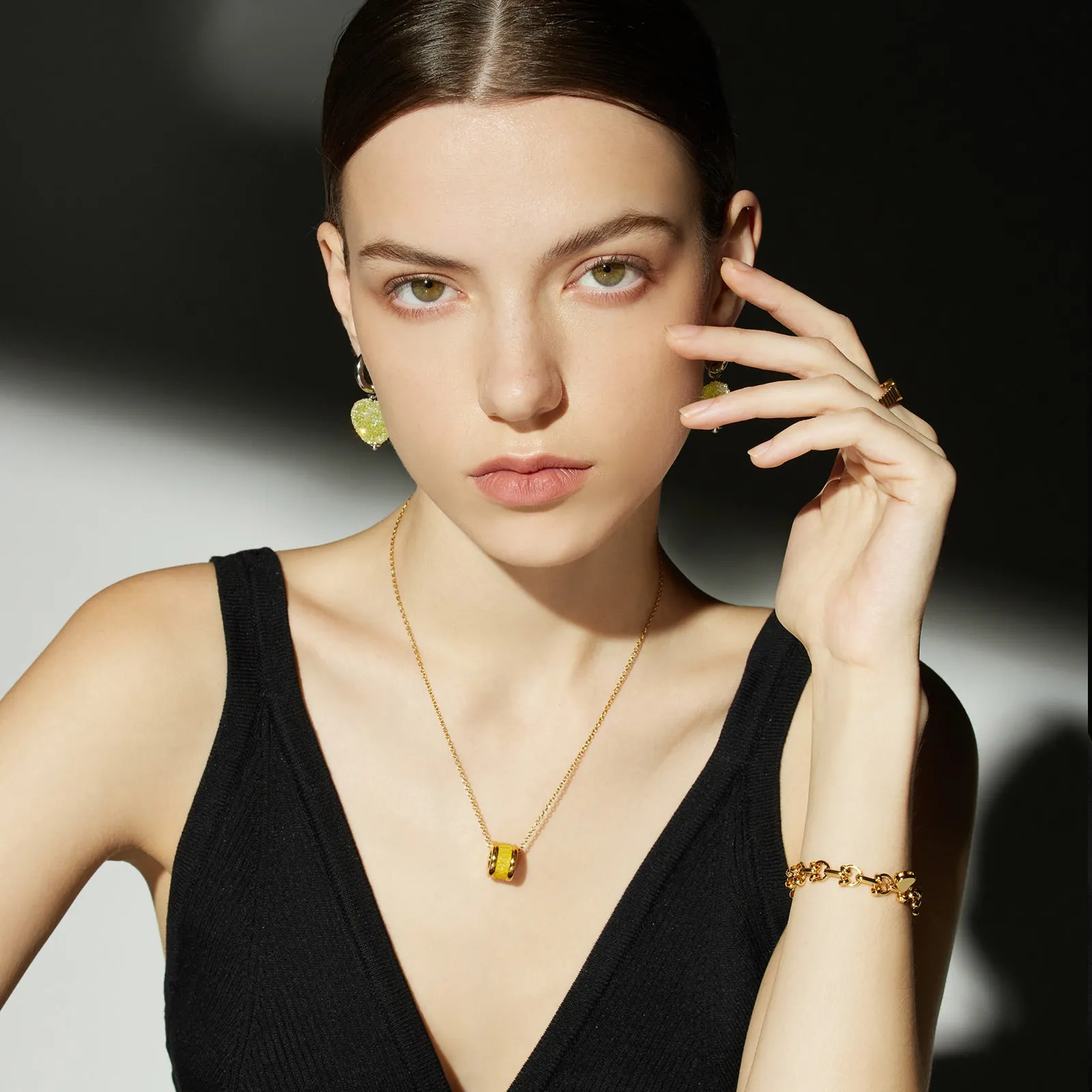 Ring Pendant Chain Necklace