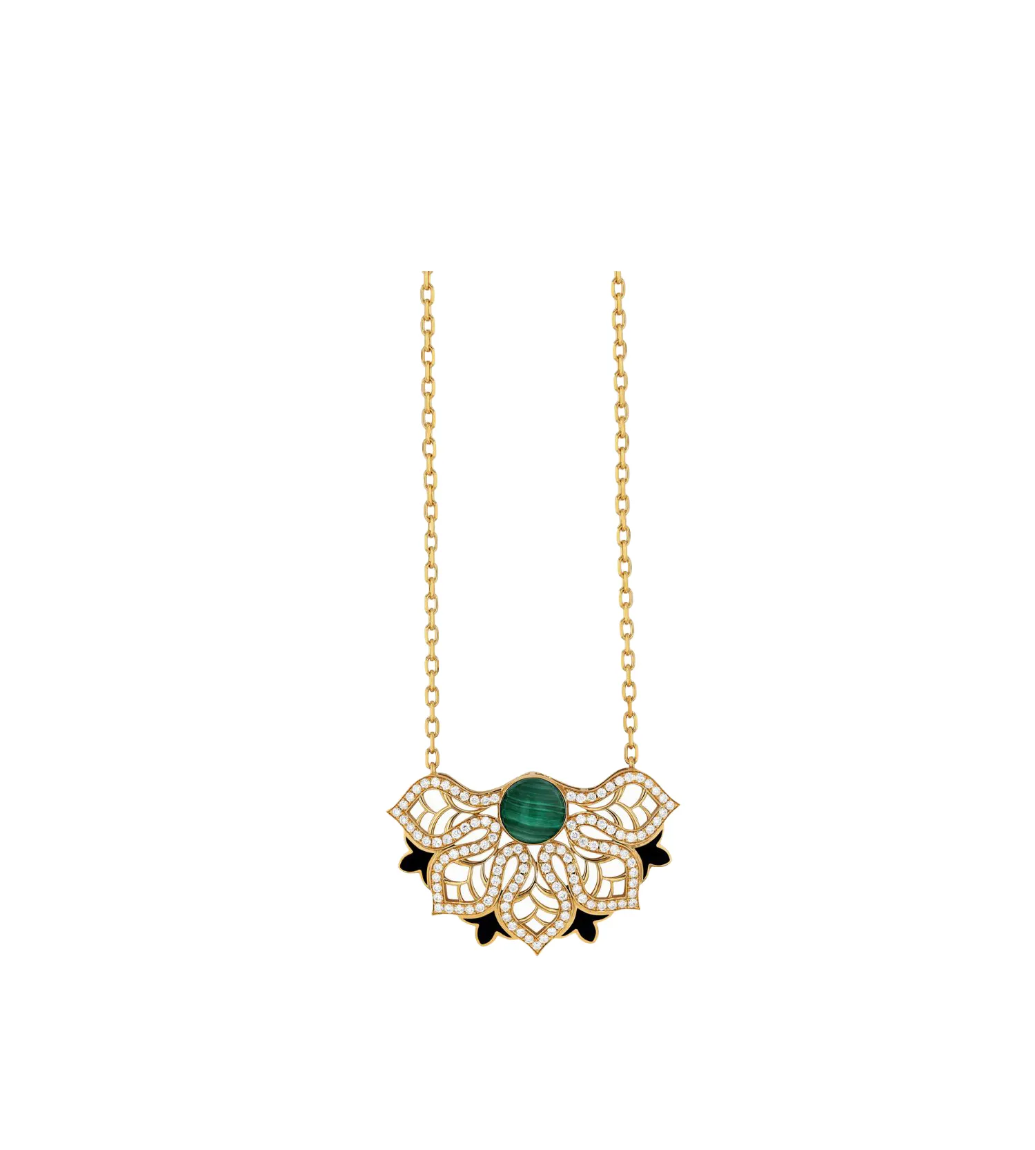 Rise pave malachite L
