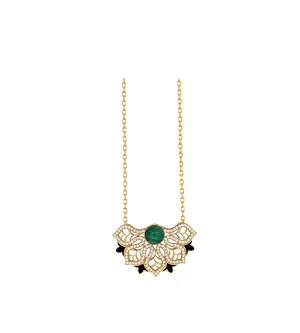 Rise pave malachite L